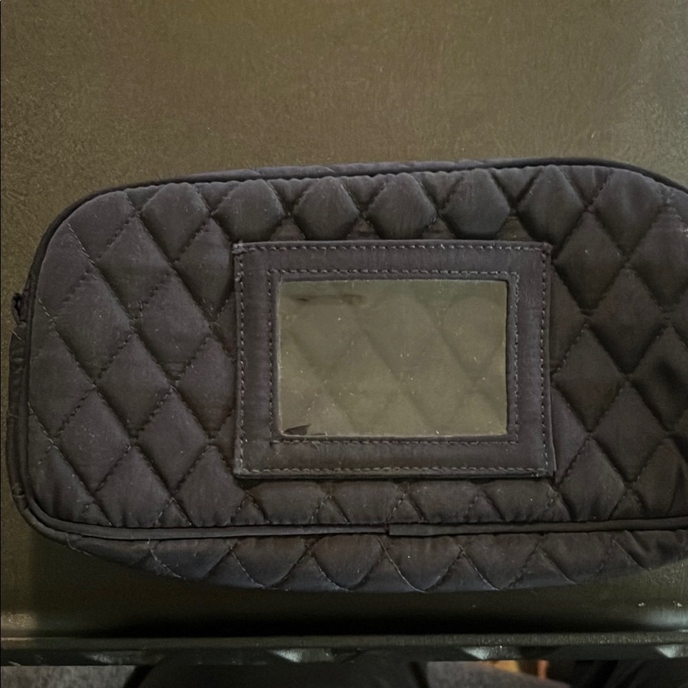 Vera Bradley Navy Quilted Make-up Bag